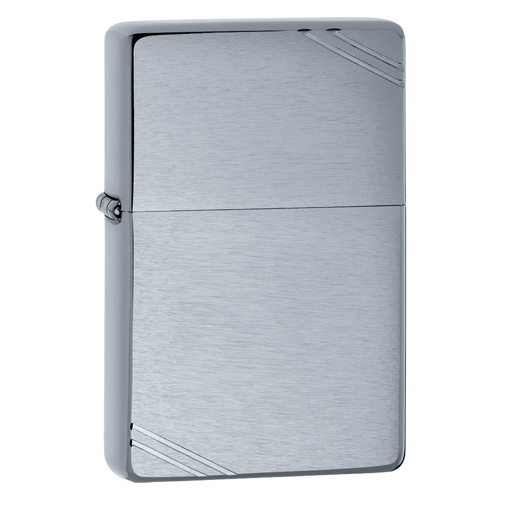 Vintage w/ Slashes Brushed Chrome Windproof Lighter – Zippo South