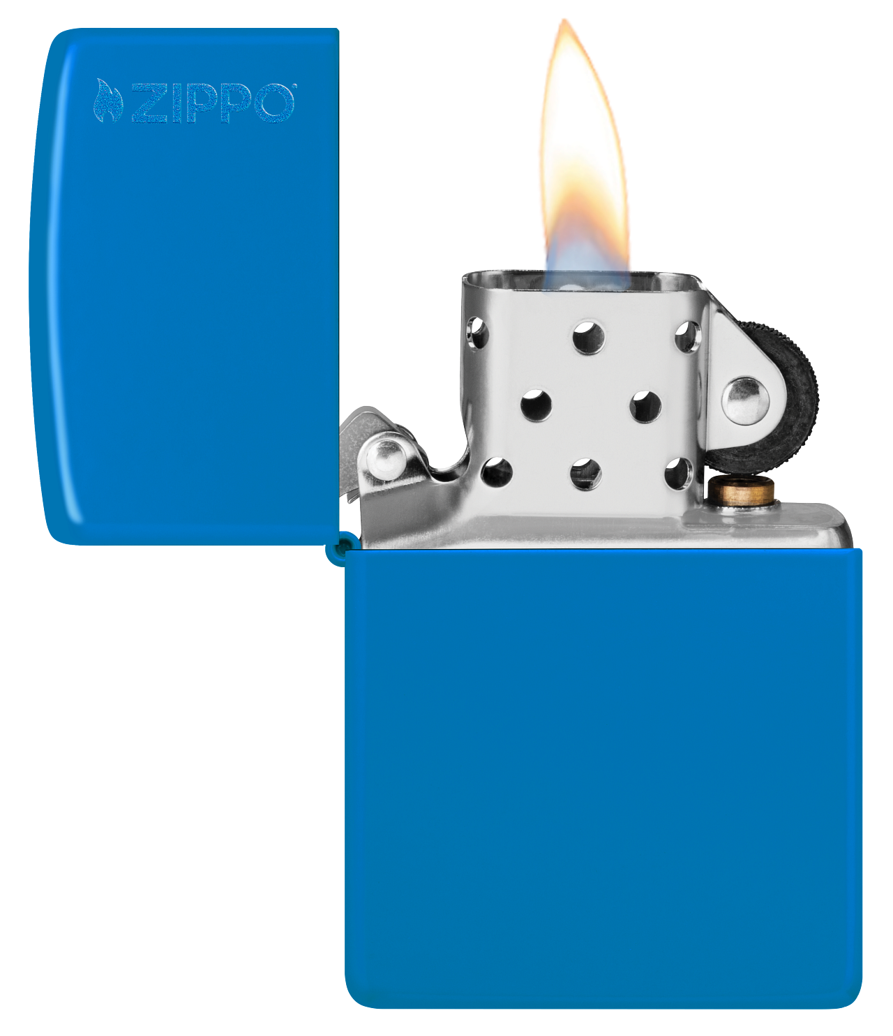 Classic Sky Blue Matte Zippo Logo