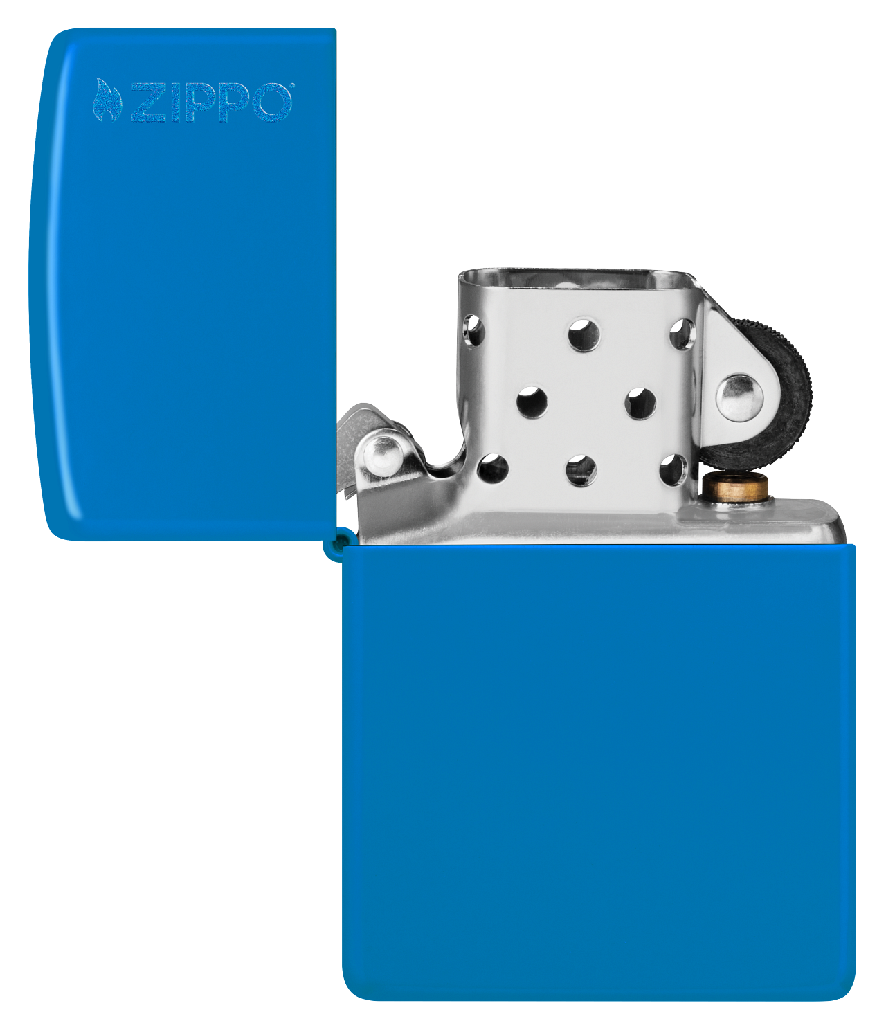 Classic Sky Blue Matte Zippo Logo
