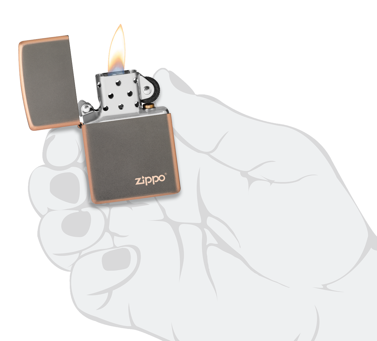 Rustic Bronze Zippo Logo