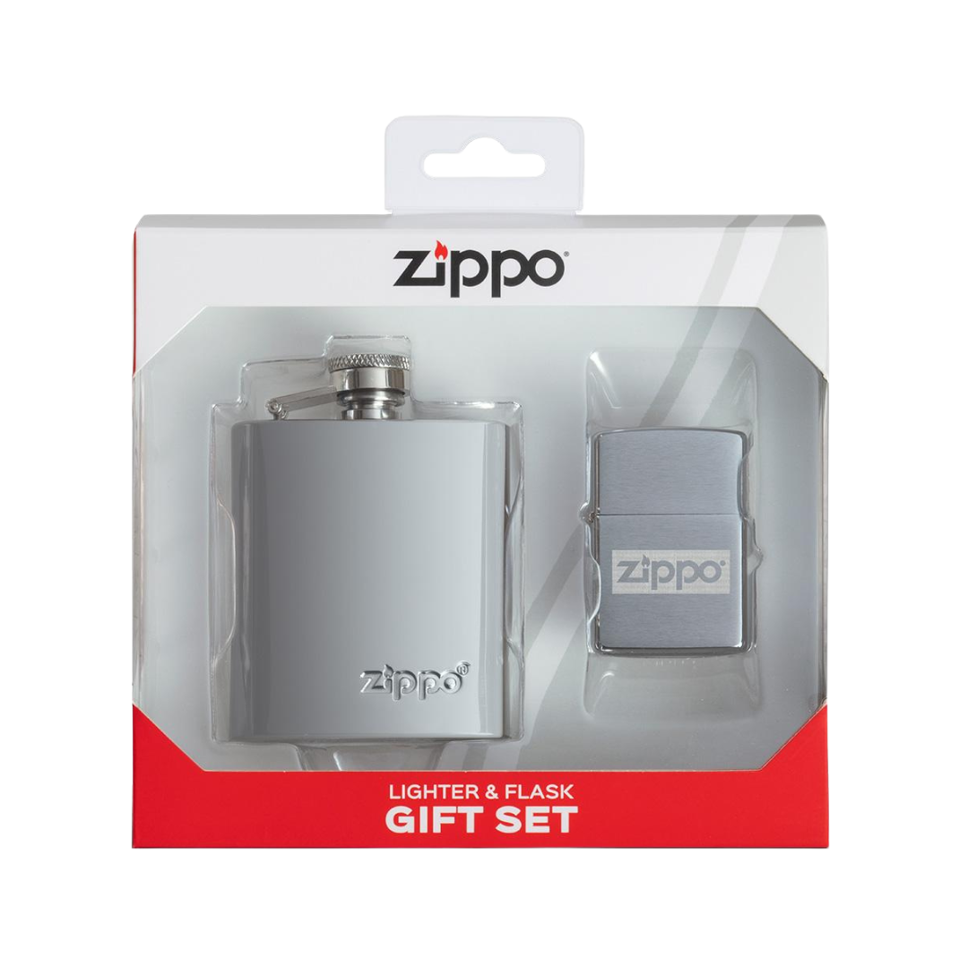 Zippo Flask & Lighter Gift Set