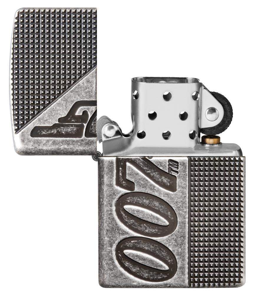 James Bond 007™ Windproof Lighter open and lit