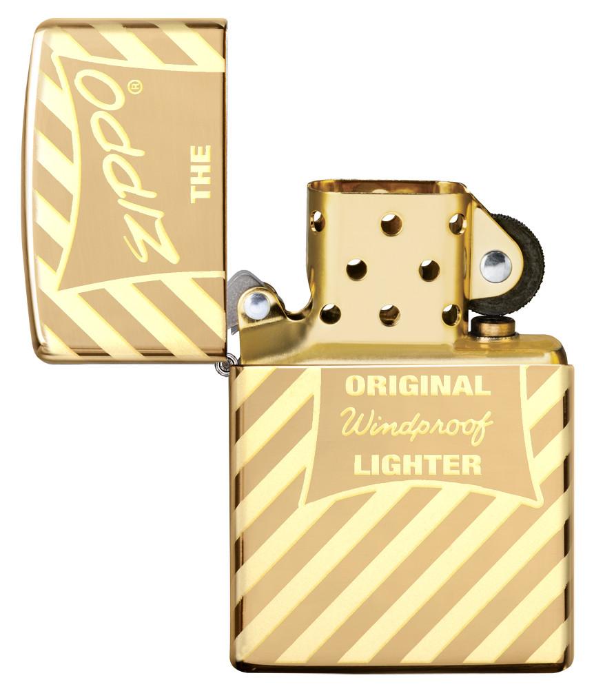 Vintage Zippo Box Top Windproof Lighter open and unlit