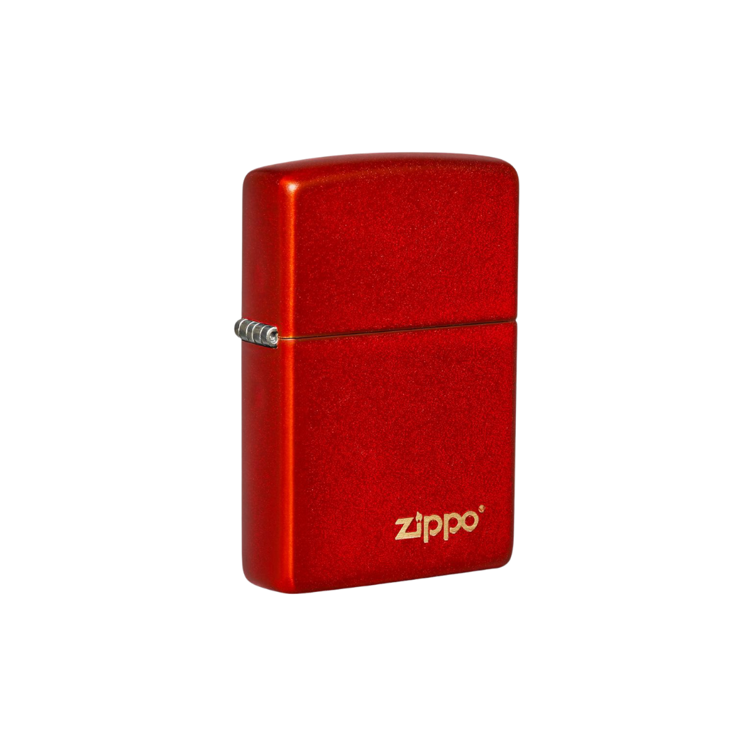 Classic Metallic Red Zippo Logo