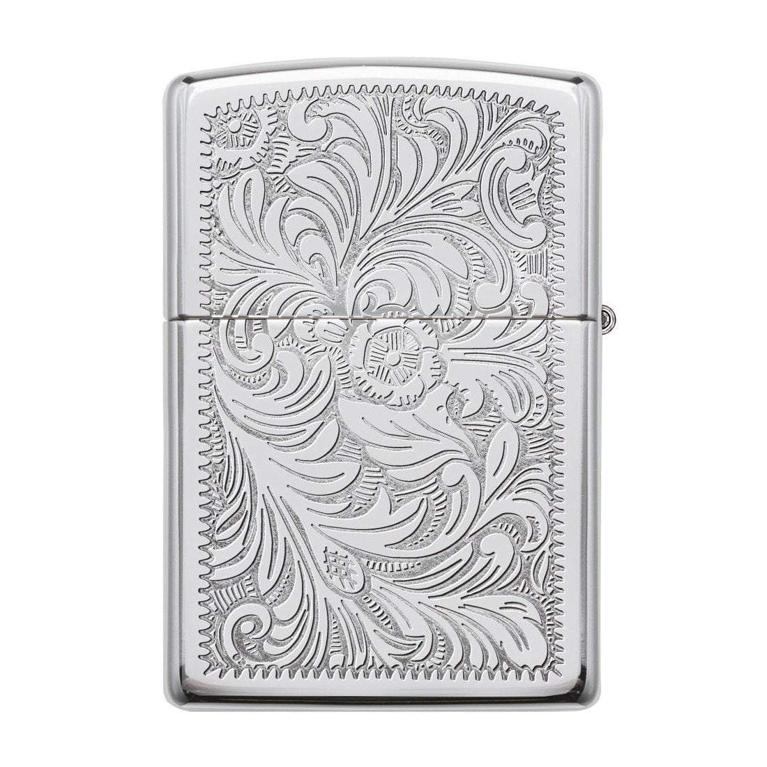 High Polish Chrome Venetian Design with Initial Pane Back View