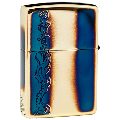 SHISHIN-SEIRYU BRASS OXIDISED – Zippo South Africa SHISHIN-SEIRYU BRASS OXIDISED – Zippo South Africa