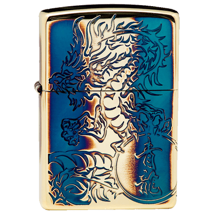 SHISHIN-SEIRYU BRASS OXIDISED – Zippo South Africa SHISHIN-SEIRYU BRASS OXIDISED – Zippo South Africa