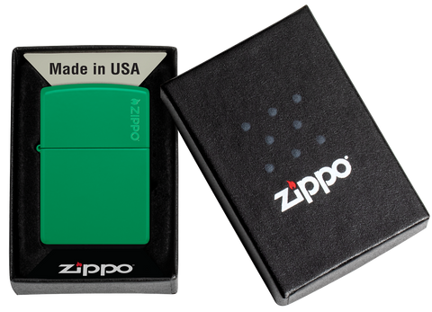 Classic Grass Green Matte Zippo Logo