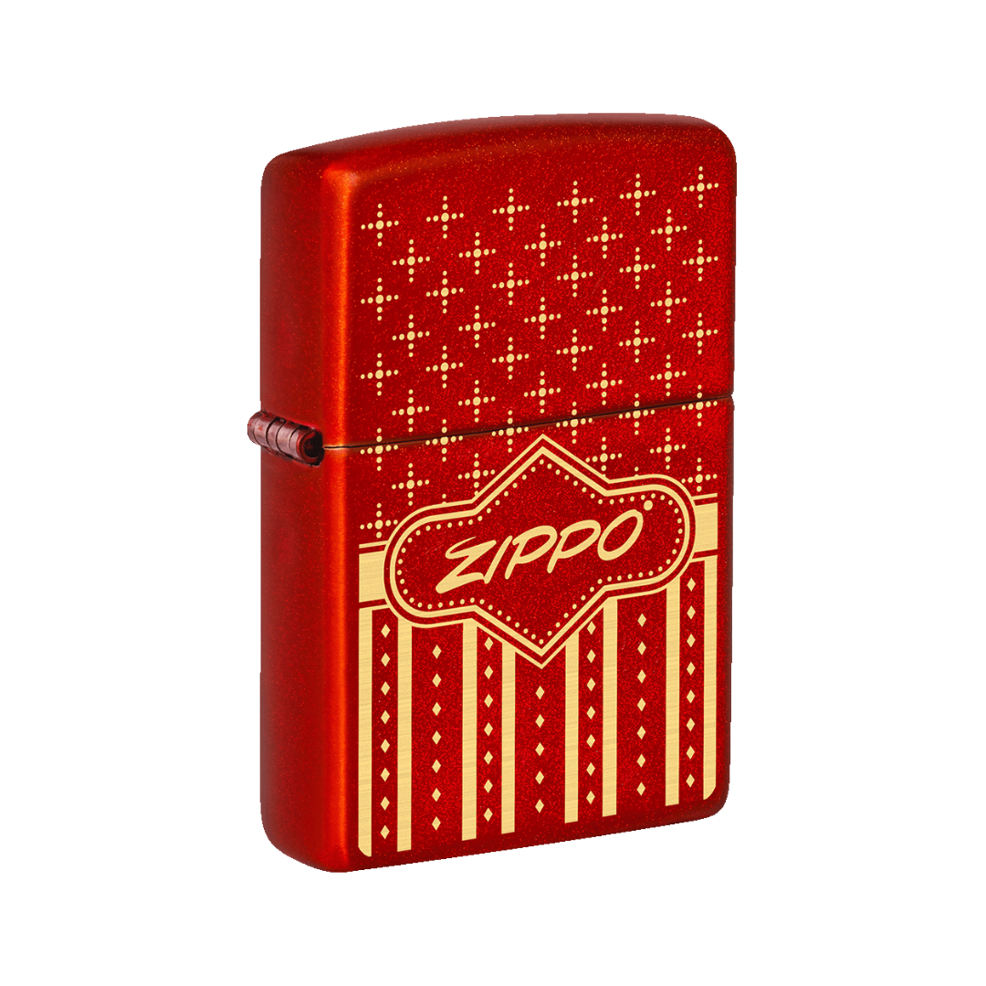 Red Festive Zippo