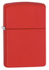 233, Classic Red Matte Windproof Lighter 3/4 View