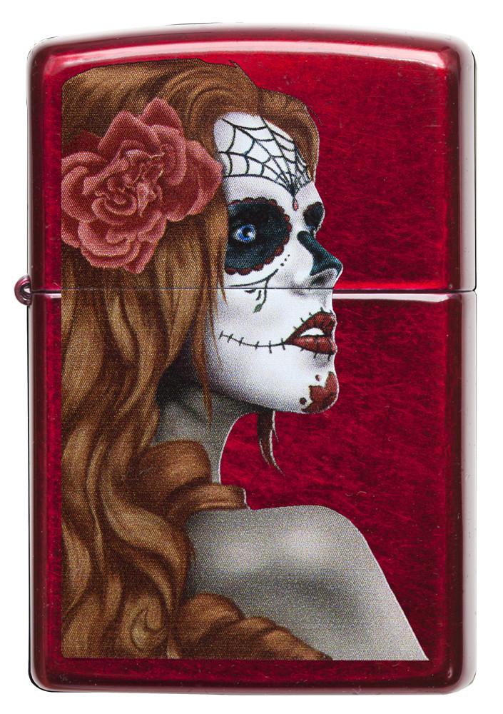 28830, Dia De Los Muertos, Color Image, Candy Apple Red, Classic Case