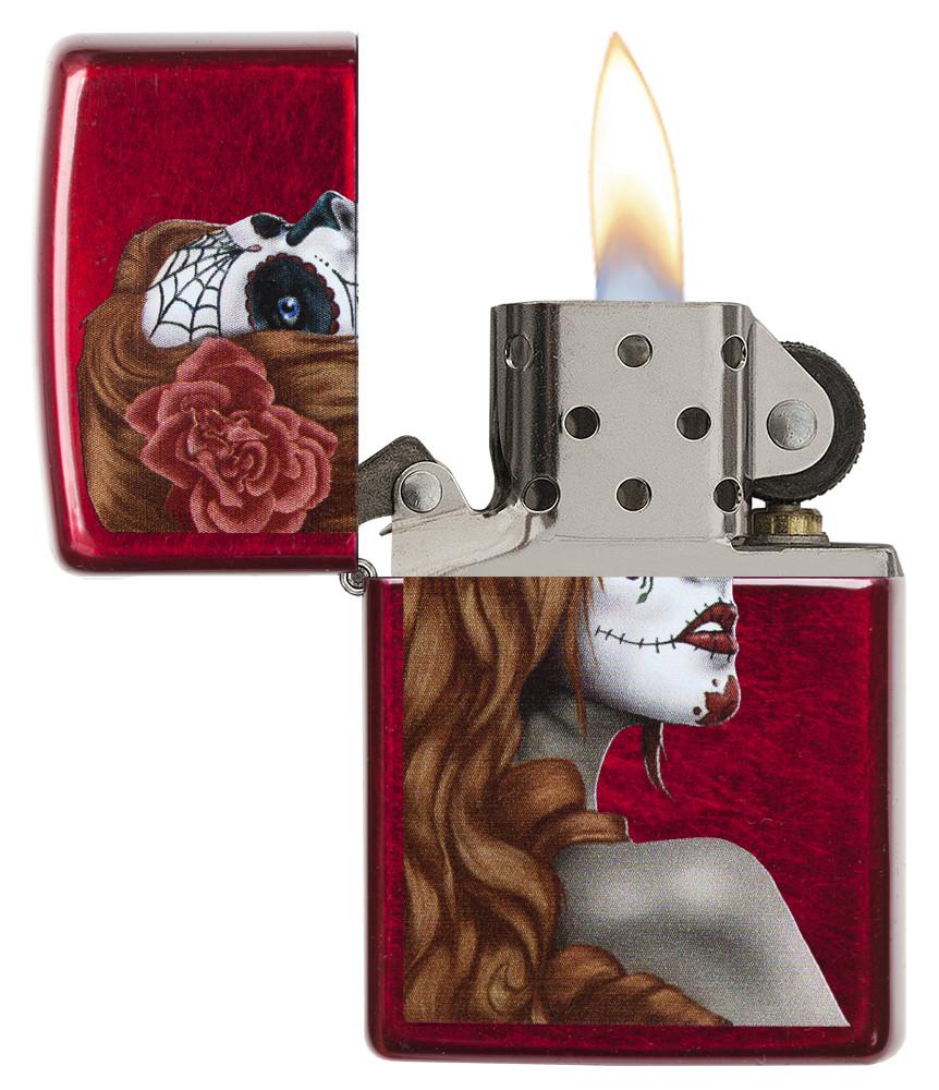 28830, Dia De Los Muertos, Color Image, Candy Apple Red, Classic Case