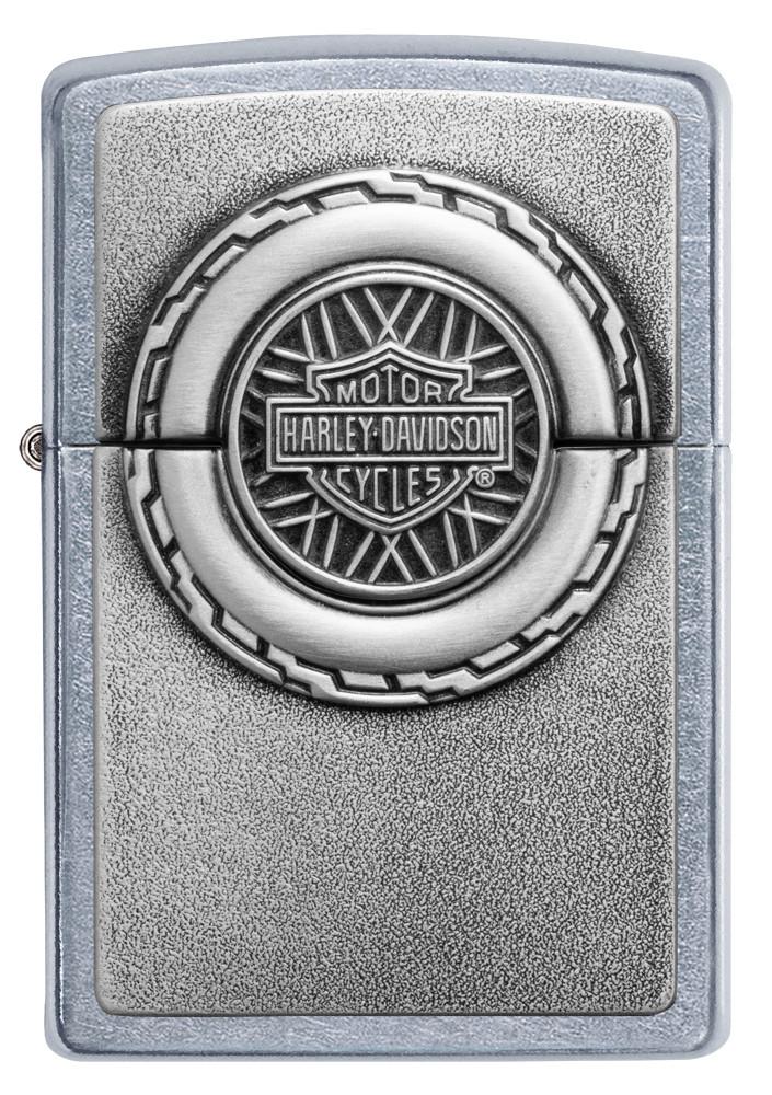 Front of Harley-Davidson® Engine Surprise Emblem Street Chrome Lighter