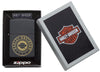 Harley-Davidson® Laser Engrave Logo Black Matte Lighter in packaging