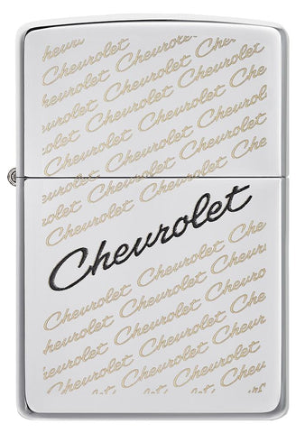 Front of Chevrolet® High Polish Chrome Windproof Lighter