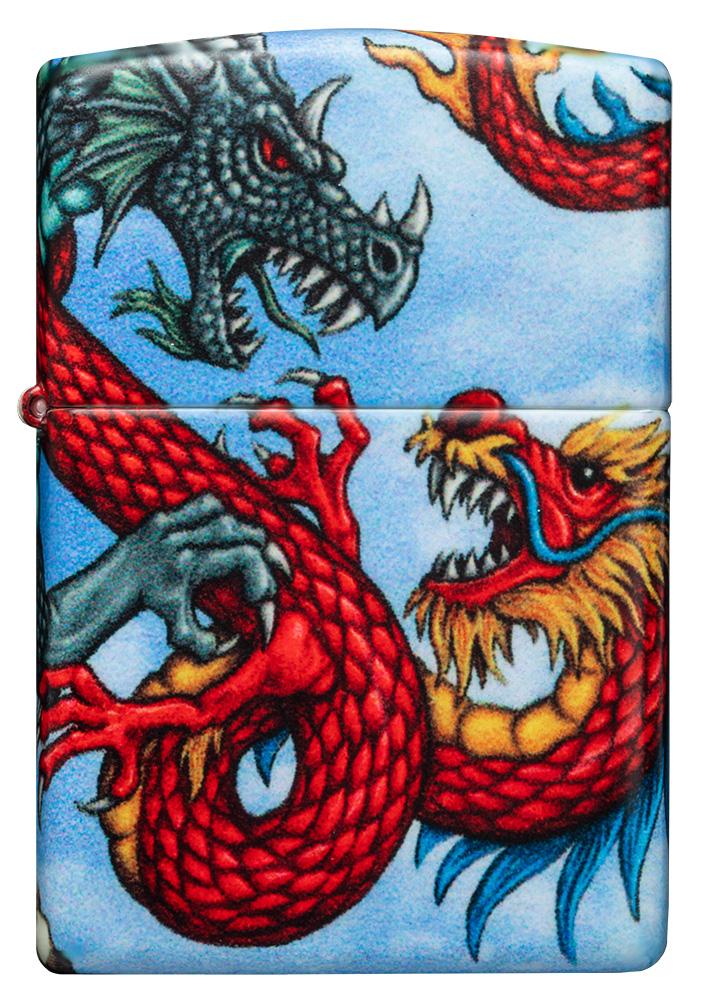 Front shot of Dragon Design 540 Color Windproof Lighter