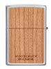 Back ofWOODCHUCK USA Cherry Emblem Windproof Lighter