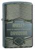 Harley-Davidson Armor  Black Ice Windproof Lighter 3/4 View