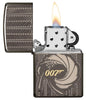 Front view of the James Bone 007 Black ice Lighter 