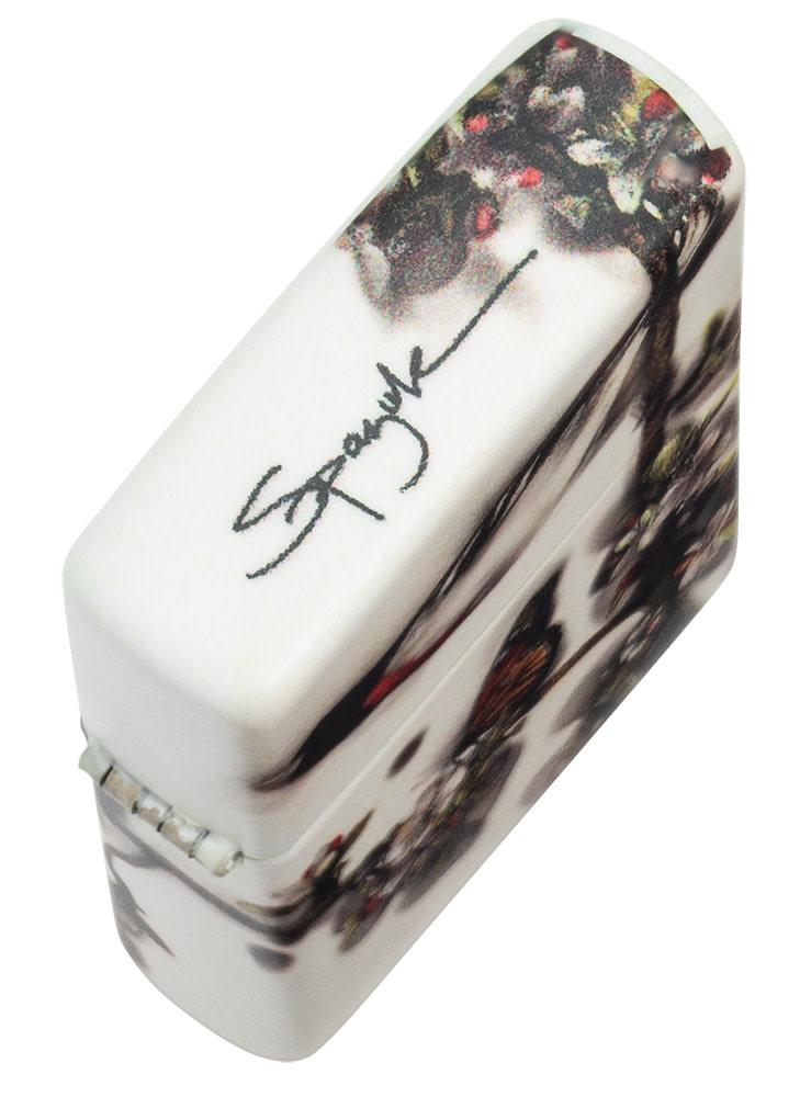 Top view of Spazuk Fire Art 540 Color Windproof Lighter, showing the top of the lighters lid.